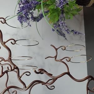 THREE PAIR LARGE PIERCED HOOP EARRINGS